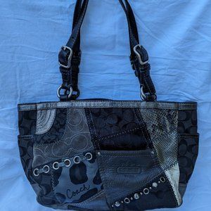 Patchwork animal print Coach bag